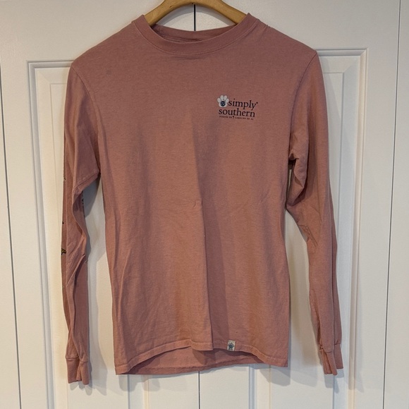 Simply Southern Tops - Simply Southern Womens Dusty Rose Long Sleeve Tee